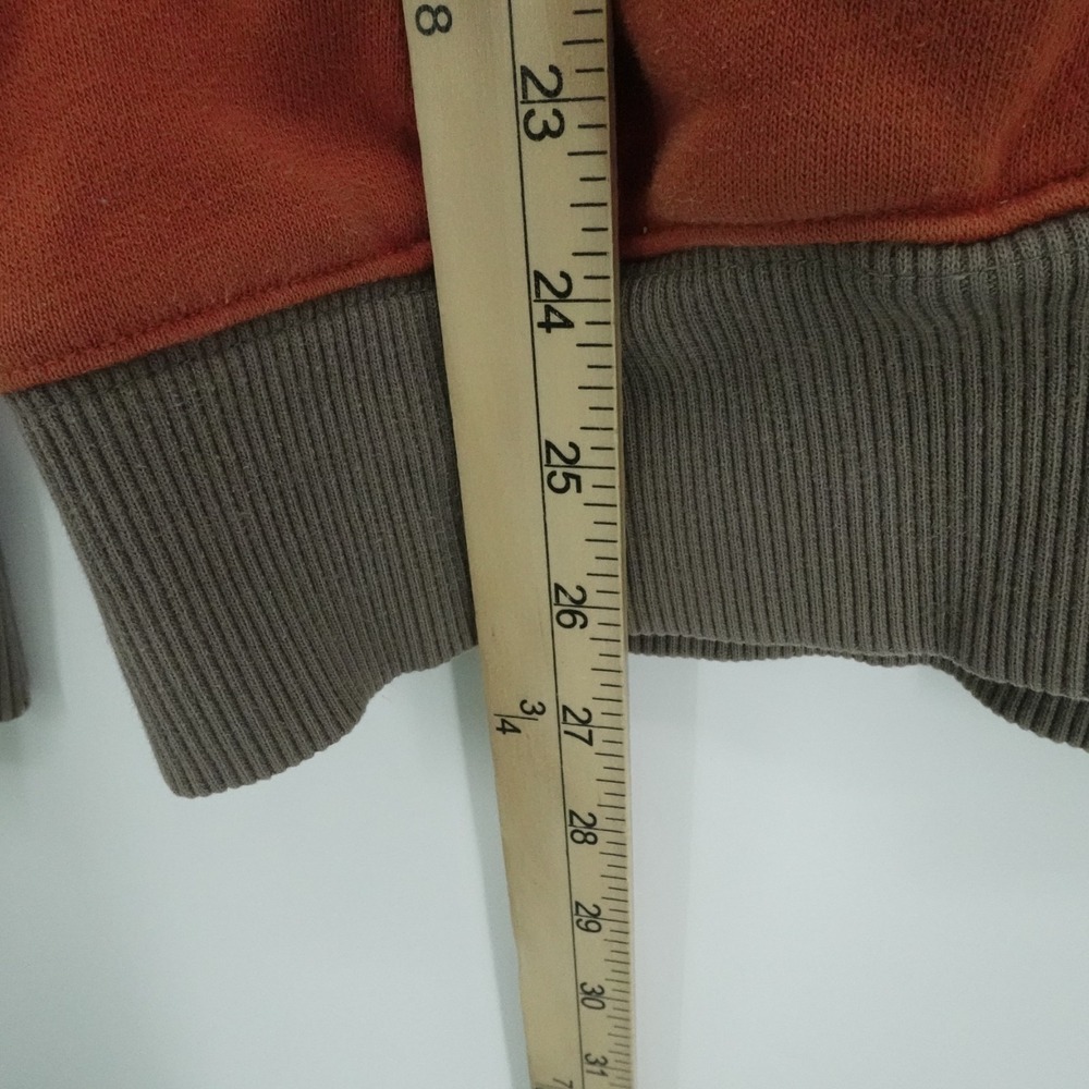 Nike Hoodie Mens M Burnt‎ Orange Full Zip Fleece Athletic Casual Ribbed Trim - Picture 6 of 10